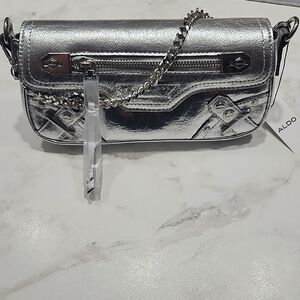 Aldo Silver Crossbody Bag